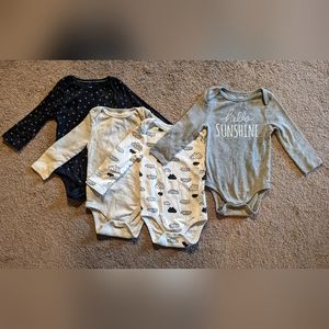 4 Cloud Island Long Sleeve Onesie 12 Months